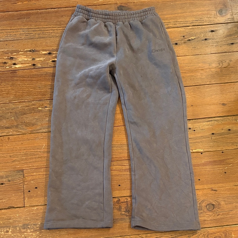 Comfort-Fit Gray Sweatpants - Unbranded